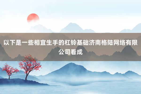 以下是一些相宜生手的杠铃基础济南格陆网络有限公司看成